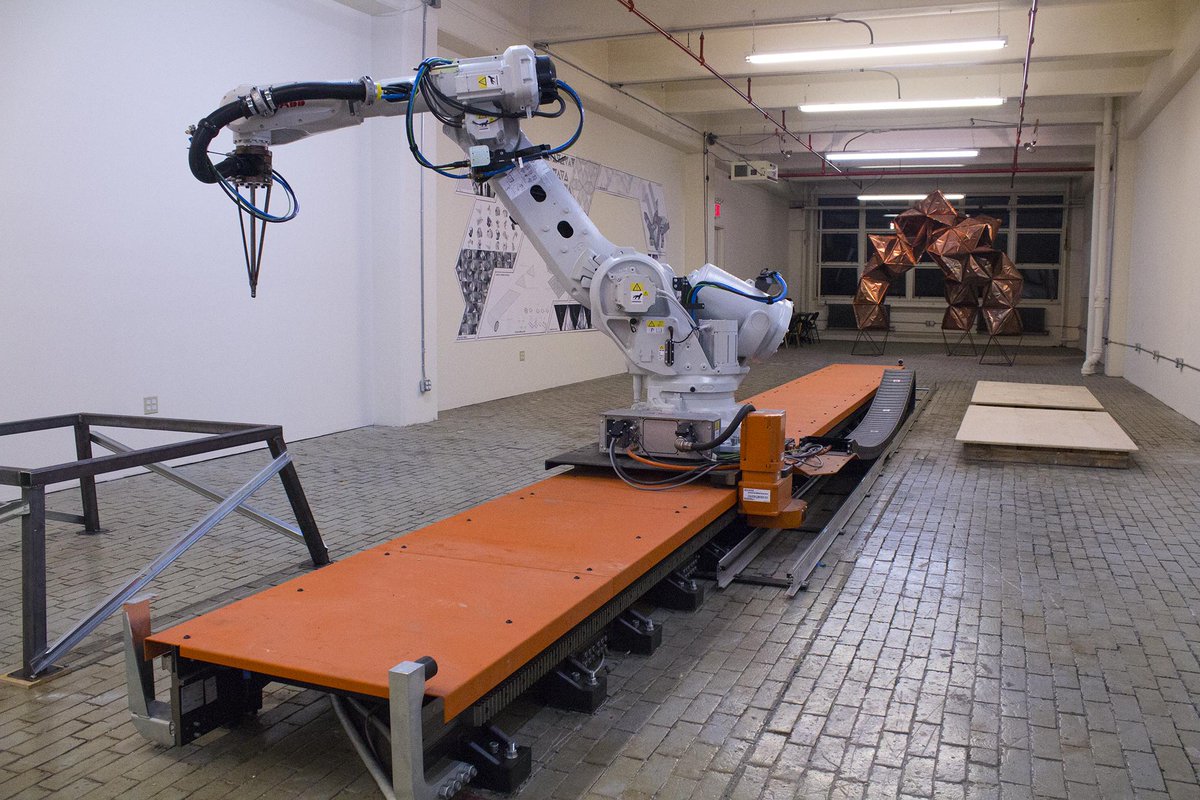 nyc_robotics's tweet photo. ABB 6700 at Pratt Institute, NYC! @ABBRoboticsUSA @ABBRobotics @KUKA_RoboticsEN @DreamHouseX http://t.co/u5eoIf7A5q
