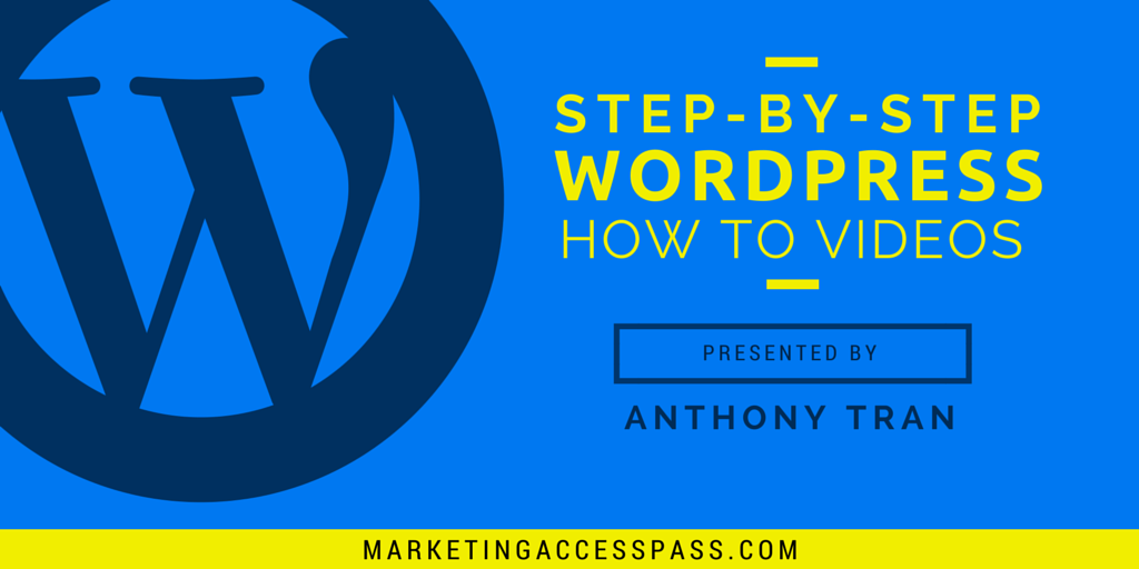AnthonyTranMAP's tweet photo. FREE WordPress Video Tutorials! Click to watch now: http://t.co/cqkY0QpQFB #wordpress #marketing #online #business http://t.co/ZEbX2wlkni