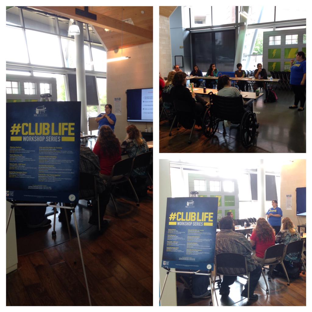 EddiesOffice's tweet photo. The first #Clublife Workshop  of the semester at #tcctrinityriver in the idea store until 3pm today! http://t.co/vgfmQDV4xO