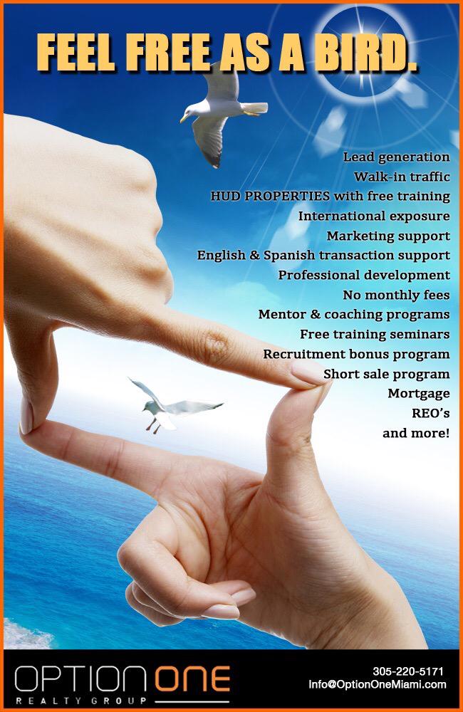 OptionOneMiami's tweet image. Call us at 305-220-5171 to Sell, Buy or Rent your property or If you are a Realtor looking for a Change! #doralrealty