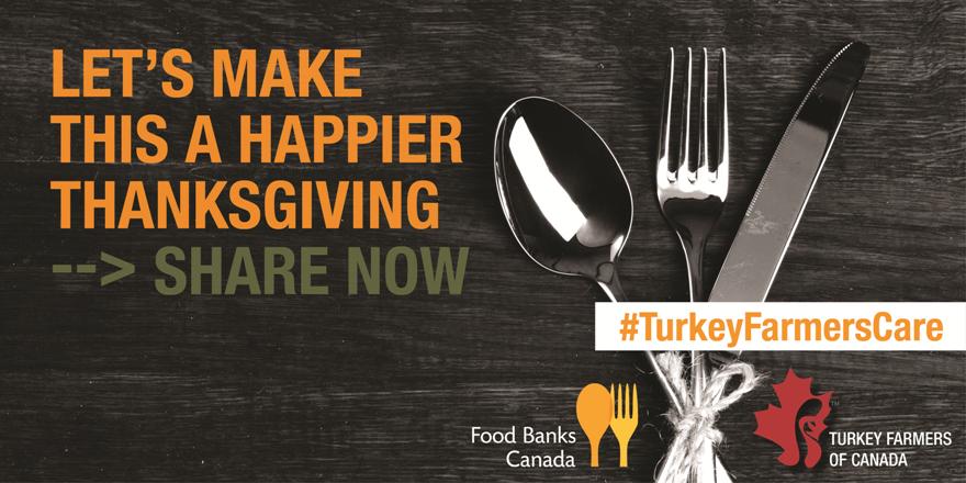 Thanks for all the support so far - let's keep it going!!! $1 to <a href="/foodbankscanada/">Food Banks/Banques alimentaires Canada (inactive)</a> for every RT! #TurkeyFarmersCare
