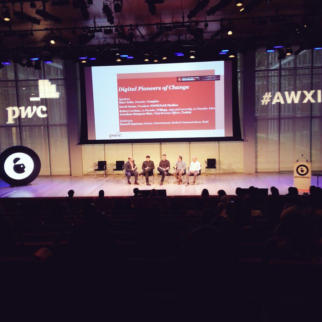 mediastinct's tweet photo. .@advertisingweek day 2. Digital Pioneers of Change at #TimesCenterStage. #awxii #mediastinct @mediastinct @SempCom http://t.co/Hz3iwh8aCw