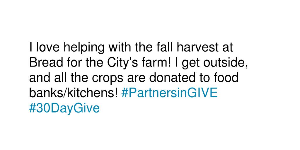 1iora's tweet photo. Tell us how you plan on volunteering this fall!  #PartnersinGIVE #30DayGive http://t.co/Pxx9NutmFE