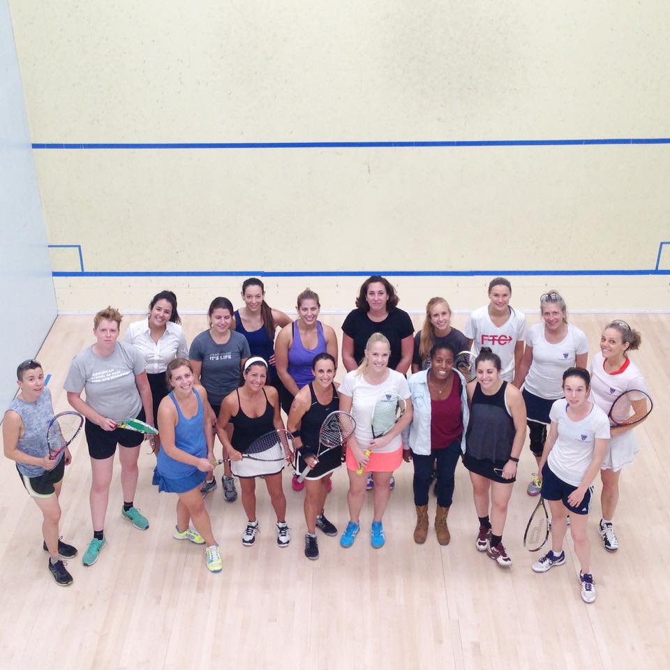 KristiMaroc's tweet photo. Women's Squash Week celebration at CityView! #wsw #squash #womensquash #womenssports @NYSquash @USSquash @WorldSquash http://t.co/GDSZh4OFYT