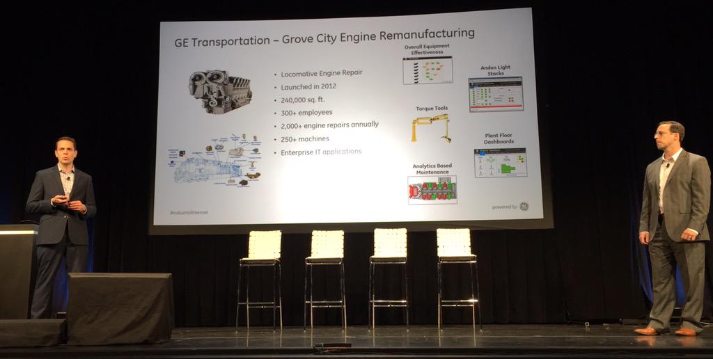 PaulBoris_'s tweet photo. @GETRANSPORT 's @gottliebtj and Bryce Poland discussing the keys to delivering the #brilliantfactory #GEMM15 http://t.co/4KxjkFEbeI