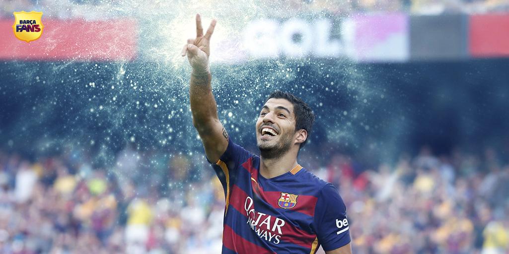 FCBarcelona's tweet photo. If you're hungrier for goals than @LuisSuarez9 see his best doubles &amp; hat-trick for Barça http://t.co/8ZcBu6OY2h http://t.co/7p4WPPAwbX