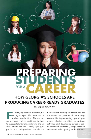 ATLSchoolGuide's tweet photo. Georgia's #schools help #students find the right career path. Read more p. 24: http://t.co/VaeM2pzRRj #ATL #education http://t.co/Z6jQIcfmVS