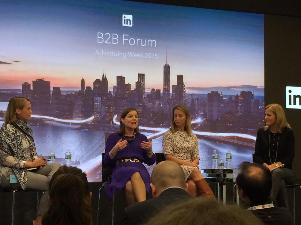 suefe's tweet photo. Thanks @LinkedIn for an insight morning   discussing the relevancy imperative for B2B marketing #AWXII http://t.co/E6EDFLQoRT