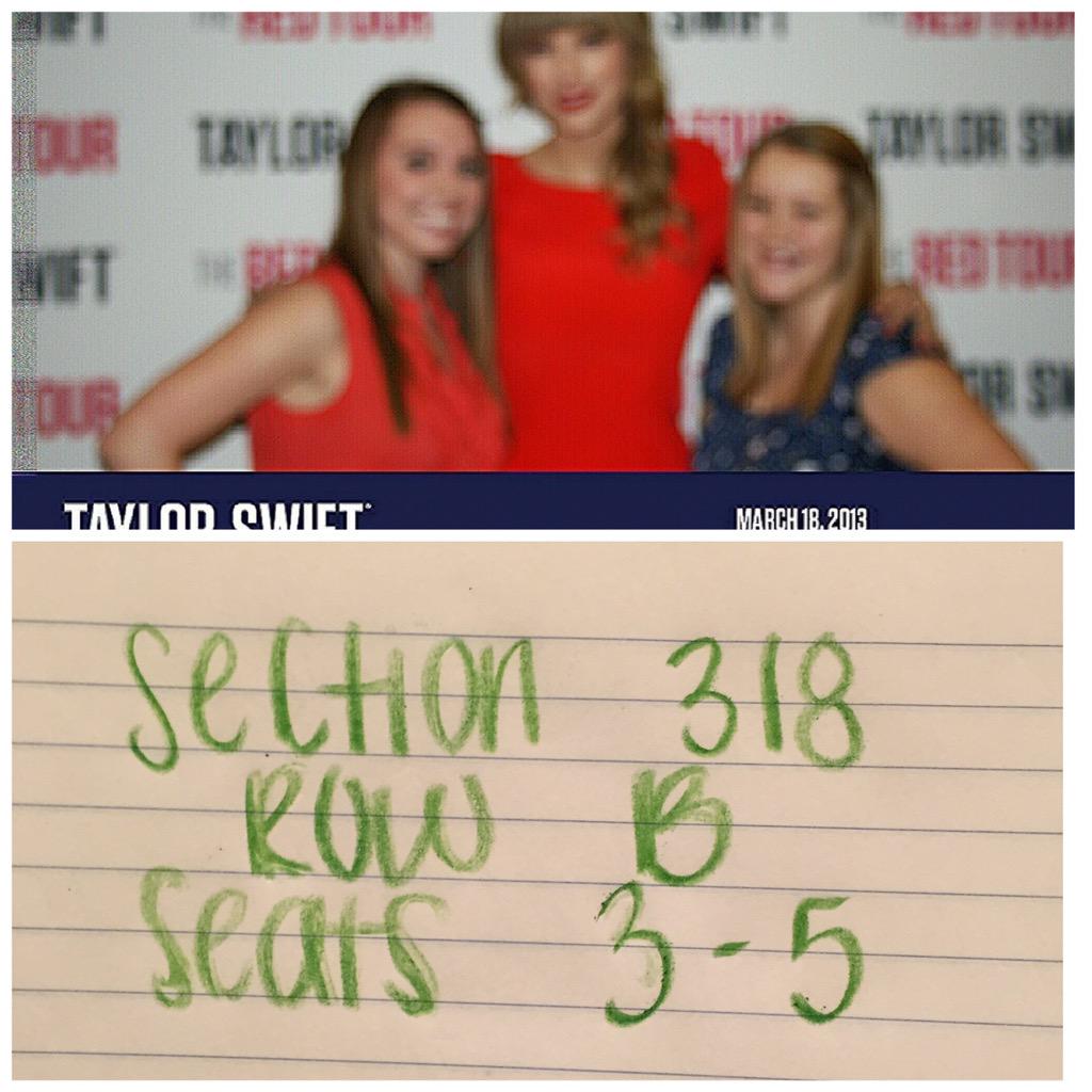 samanthabear96's tweet photo. It would be in our wildest dreams to get our picture retaken with @taylorswift13 tonight! #1989TourStLouis http://t.co/FJcPhFBxbB