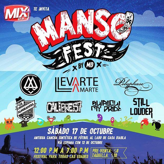 #mansofest este 17 de octubre compra tu boleto ya! en las tiendas Volumen brutal - Multicentro 3er piso $8 palos...