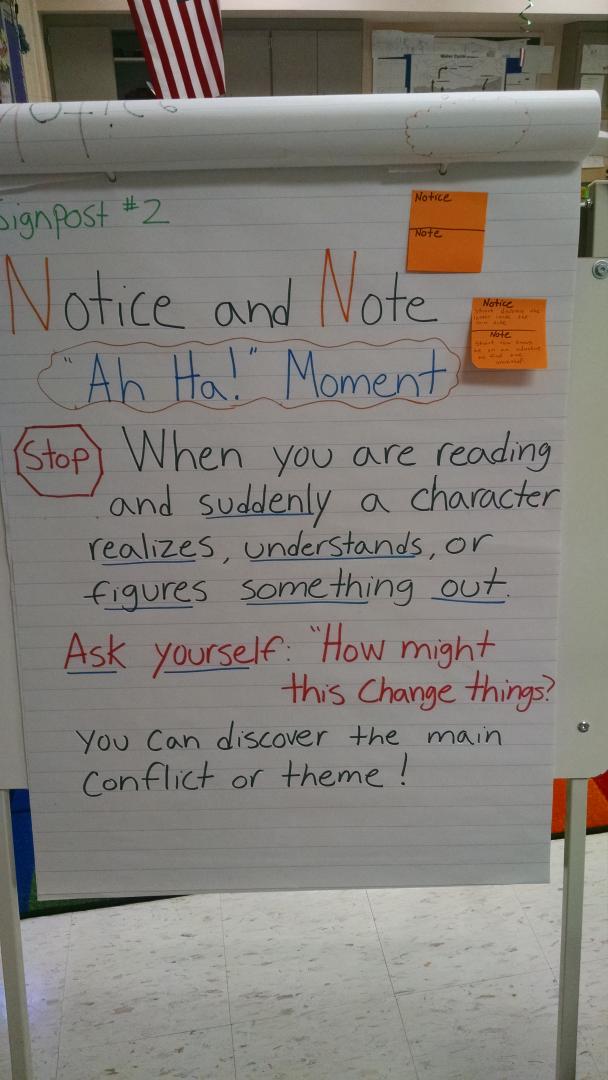 "Ah ha" moments were our focus in fiction texts today!