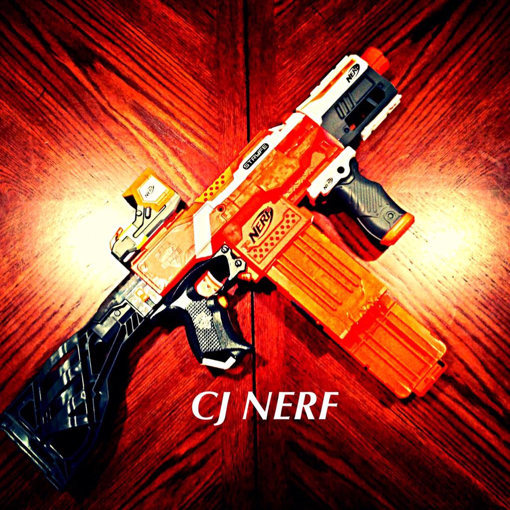 CjNerf's tweet photo. Nerf Stryfe Accept no Substitute #nerf #nerfstryfe #nerfnation #hasbro #nerfguns http://t.co/B9ldaDOjeN