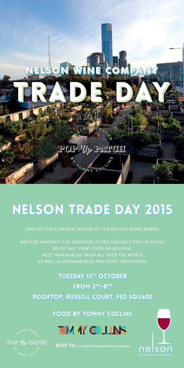 We look forward to catching up with you all at our Trade Day! - Remember to rsvp@nelsonwineco.com.au  #nwctradeday