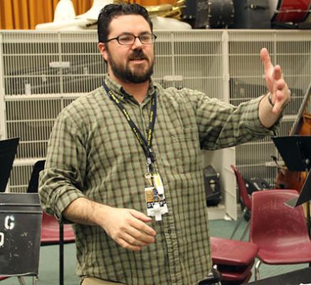 StaggBand's tweet image. Meet Mr. Updegraff, the Band Director. "Up" is where he plans to take our troubled music program.