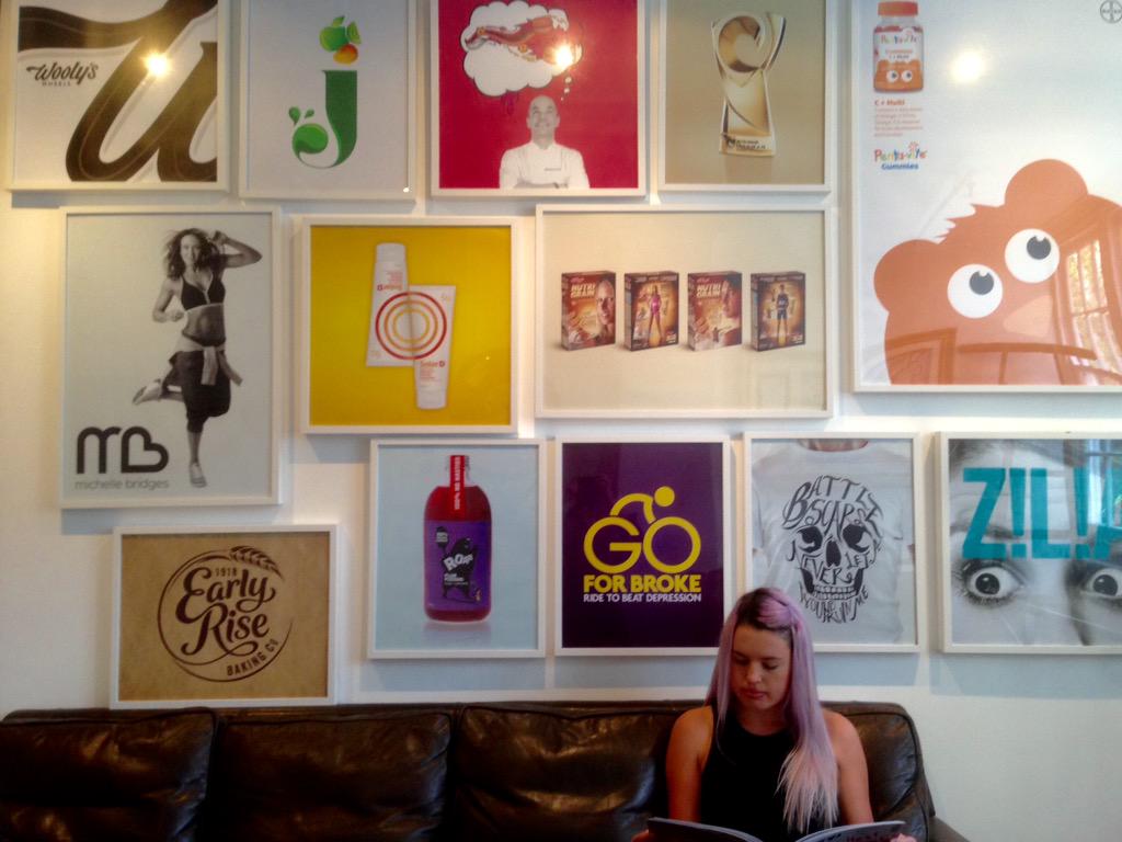 LoopBrands's tweet photo. New reception area looking super cool with our work http://t.co/poGTgFBUHm