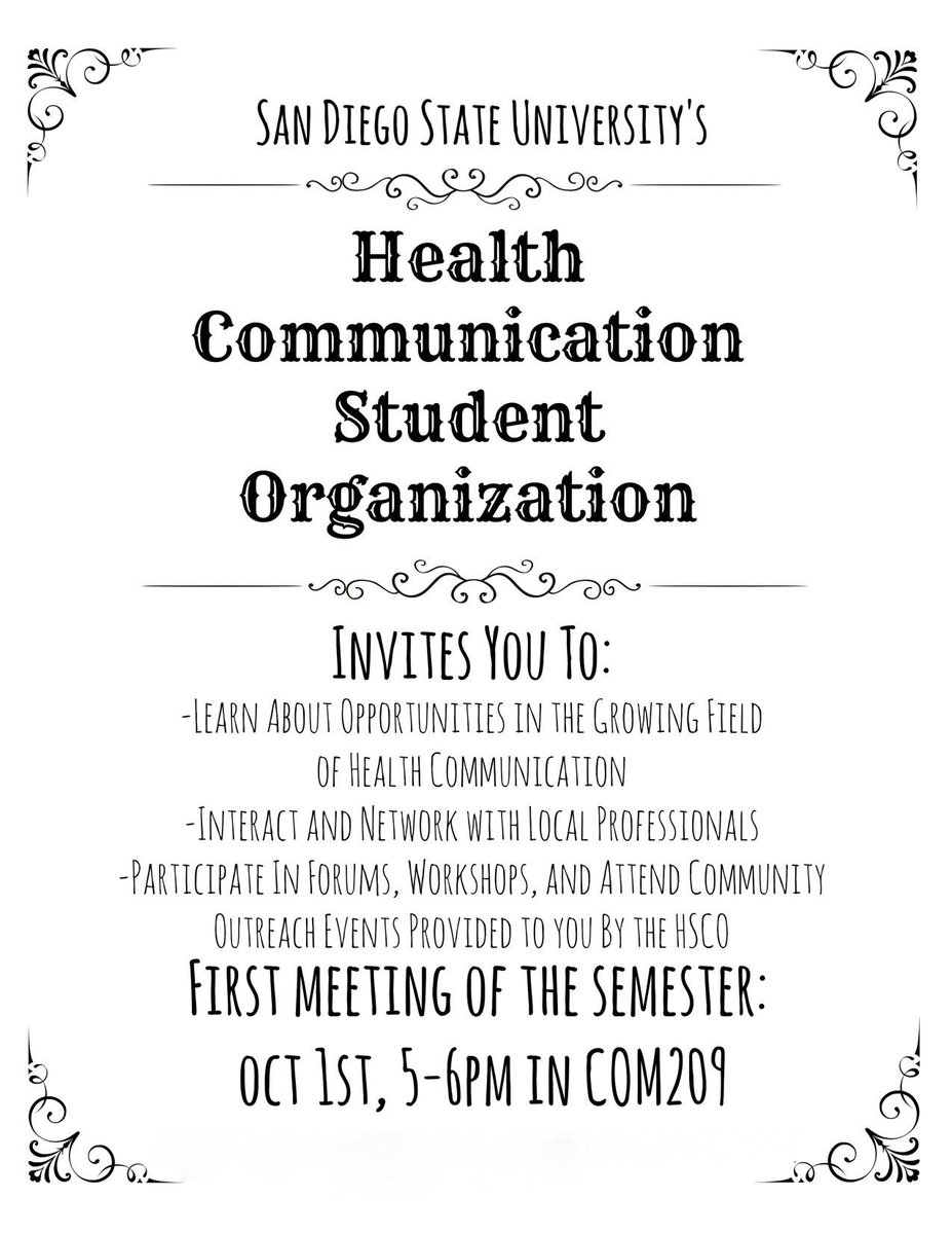 SDSU_Comm's tweet image. You don&apos;t want to miss this! #HCSO #SDSUComm #SDSUHealthComm