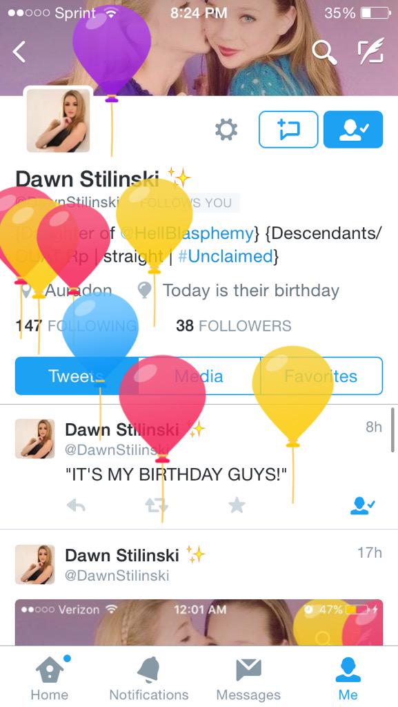 "Happy birthday dawn" he smiled.