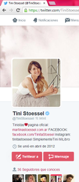 MdsLuchy's tweet photo. Haca tengo la prueba de que TINI me sigue,No voy a dar Datos de la cuenta en la que me sigue por que me van a hackear http://t.co/dMW5uNWifY
