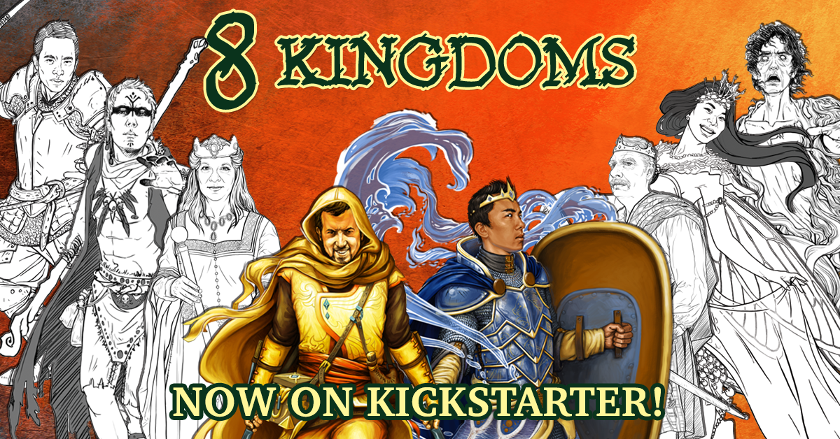 playbmg's tweet photo. 196 cards. 4 original games. 2-8 players. Check out #8Kingdoms on #Kickstarter. http://t.co/EekotE2hIB http://t.co/6dQVTMCMyN