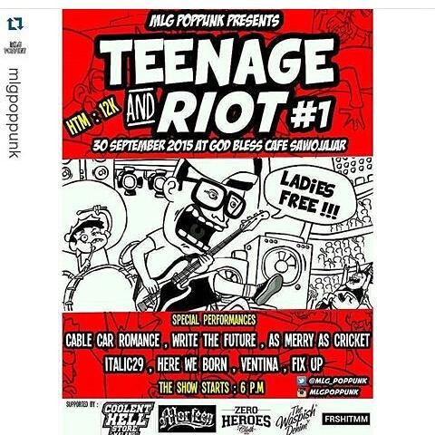 Be there guys, ada kita, @CableCar_MLG , <a href="/writethefuture_/">Write The Future</a>  , @asmerrypunk dan beberapa band lainnya