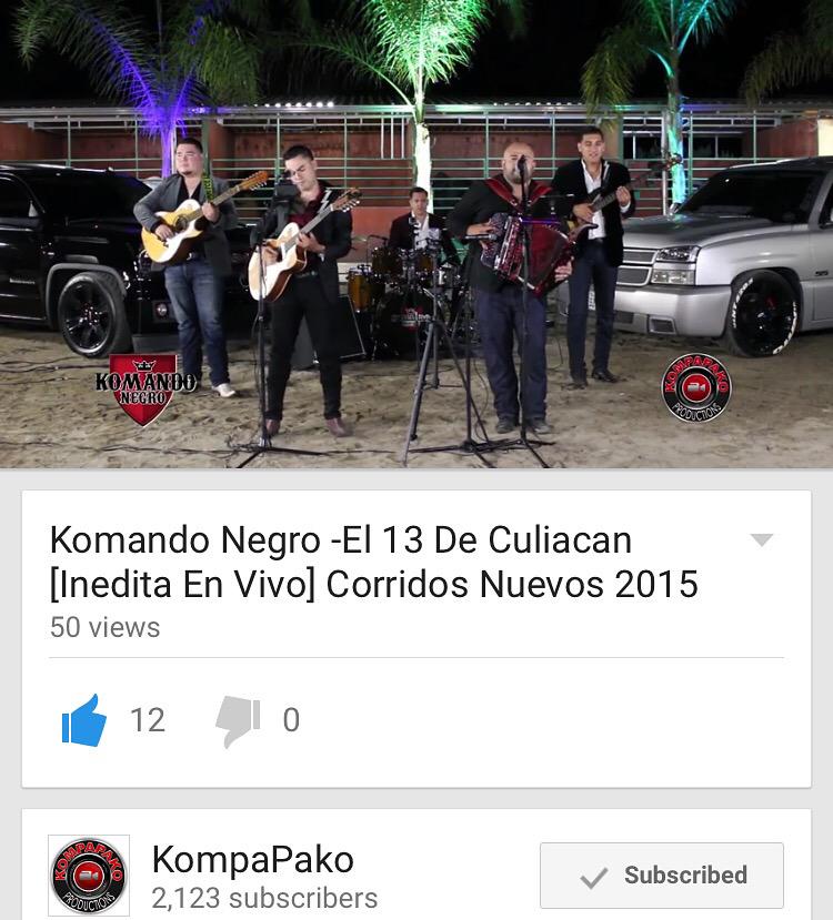 Komando_Negro's tweet photo. Ya esta disponible el video de nuestro nuevo corrido#el13deculiacan en YouTube en la pagina de amigo @kompapako http://t.co/jh5t5B7quM