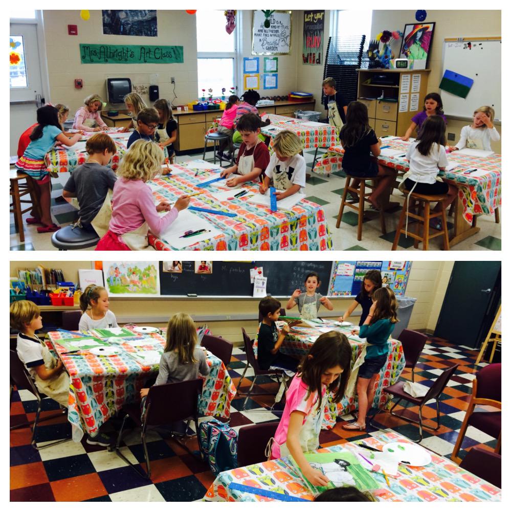 paintitkids's tweet image. We painted Pandas at Stonegate on Monday &amp;amp; again at Eagle today! SO FUN!!! #introtopaint @katejonesart @ZCSStonegate