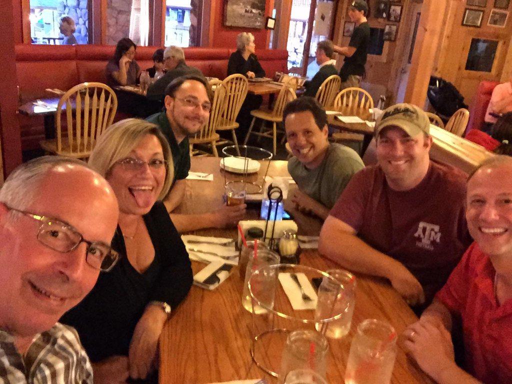 bfgNW's tweet photo. Out at #BaseCampPizzaCo with #Eric @jerald_meadows @rpa_wx #Ryan and @MTWXGRL
#cesa2015 http://t.co/z6VHa6S4Uo
