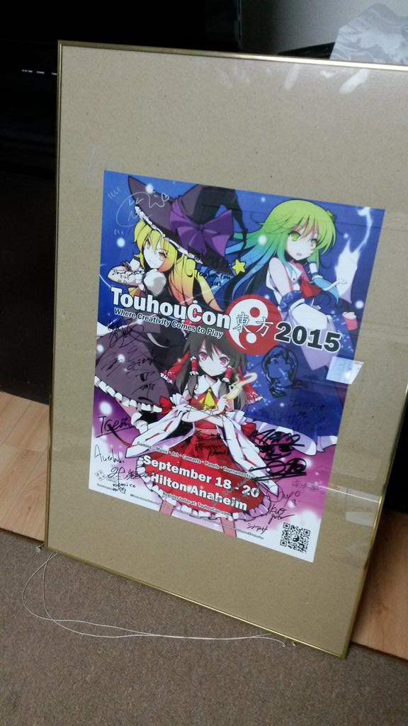 Got the <a href="/touhouconLA/">TouhouCon</a> signed poster framed! <a href="/touhousubs/">TouhouSubs</a>