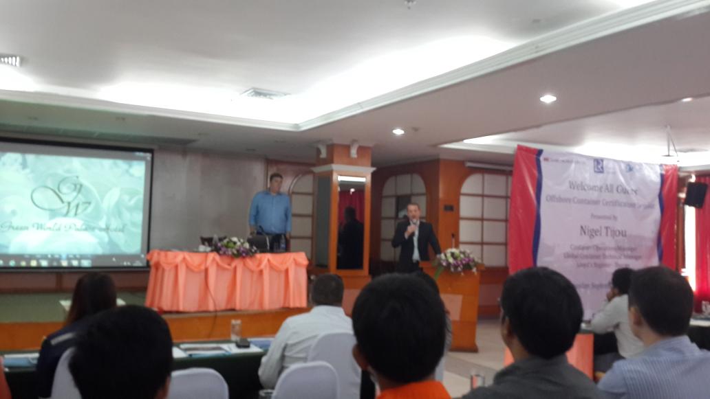 sure_ndt's tweet image. @lloydsregister offshore container seminar in Songkhla, Thailand. #offshorecontainers @CEAProjects @CEA_Surelift