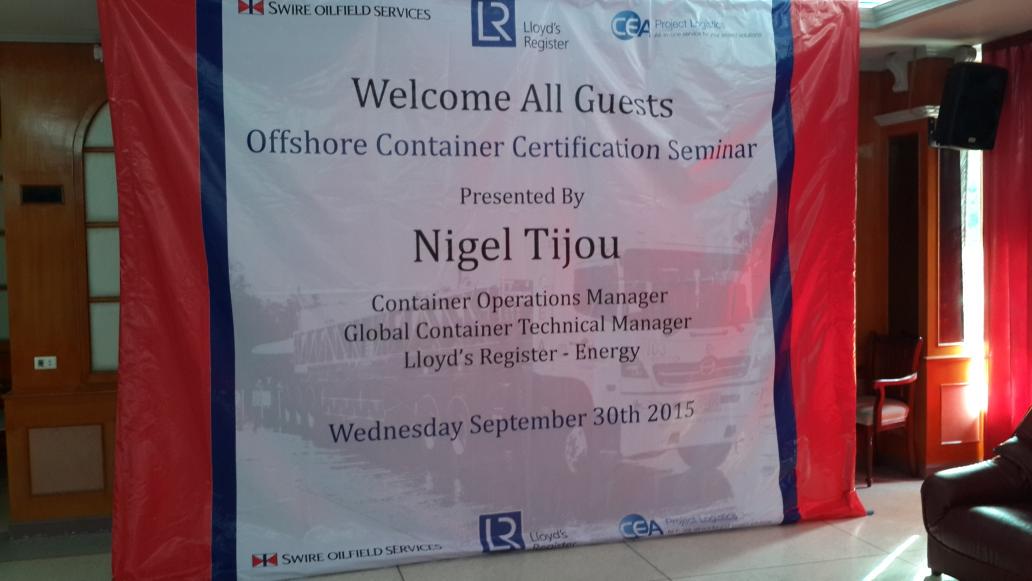 sure_ndt's tweet image. @lloydsregister offshore container seminar in Songkhla, Thailand. #offshorecontainers @CEAProjects @CEA_Surelift