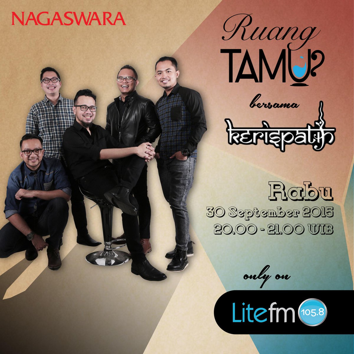 Jangan sampai tertinggal dengerin #RuangTamu malam ini bersama <a href="/kerispatih_band/">KERISPATIH</a> , jam 20-21! #MusikIndonesia