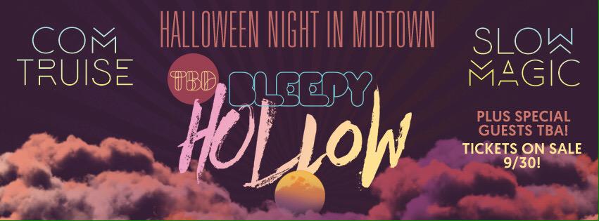 TBD presents <a href="/comtruise/">Com Truise</a> and <a href="/slowmagic/">Slow Magic</a> on #Halloween w/ special guests! Tickets on sale tomorrow. Location is TBA.