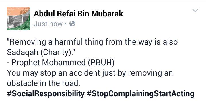 #StopComplainingStartActing #SocialResponsibility