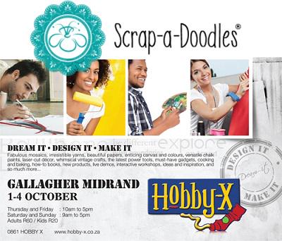 SomethingBlue19's tweet image. Visit 'Scrap-a-doodles' at the #Hobby-X 1-4 Oct - Gallagher, Midrand
- crafts, scrapbooking, diy essentials etc...