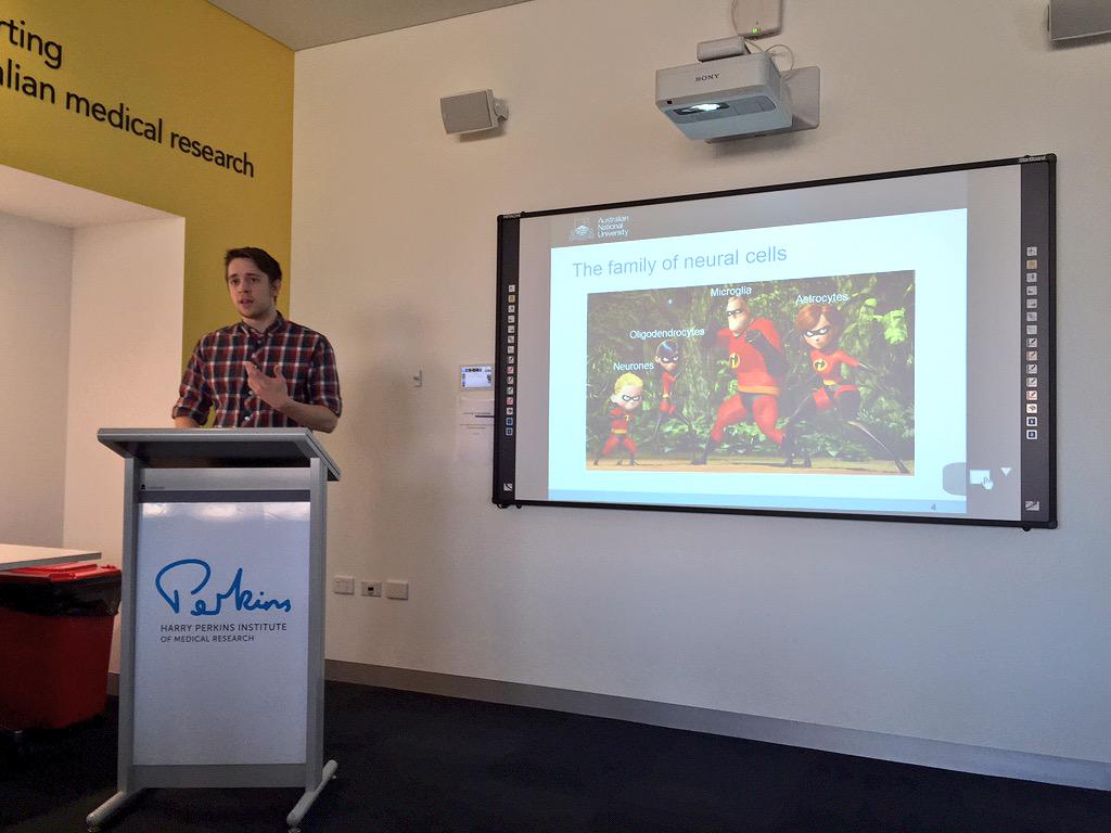 Using The Incredibles to explain neural cells - genius! Thanks Jonathan McPhail from ANU #AICUR2015 #research