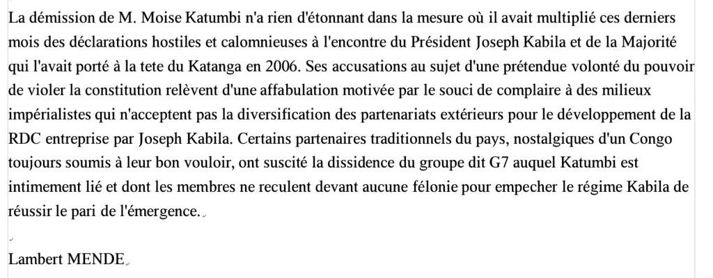 Min.Comm-Médias/RDC (@minmedias_rdc) on Twitter photo Réaction de S.E.M Lambert MENDE. #RDC <a href="/TopCongo/">TOP CONGO FM</a> <a href="/radiookapi/">Radio Okapi</a> <a href="/RFIAfrique/">RFI Afrique</a> <a href="/soniarolley/">Sonia Rolley</a> <a href="/Tresor_k/">Trésor Kibangula</a> <a href="/lusakuenoc/">Christian LUSAKUENO</a> Réaction de S.E.M Lambert MENDE. #RDC <a href="/TopCongo/">TOP CONGO FM</a> <a href="/radiookapi/">Radio Okapi</a> <a href="/RFIAfrique/">RFI Afrique</a> <a href="/soniarolley/">Sonia Rolley</a> <a href="/Tresor_k/">Trésor Kibangula</a> <a href="/lusakuenoc/">Christian LUSAKUENO</a>