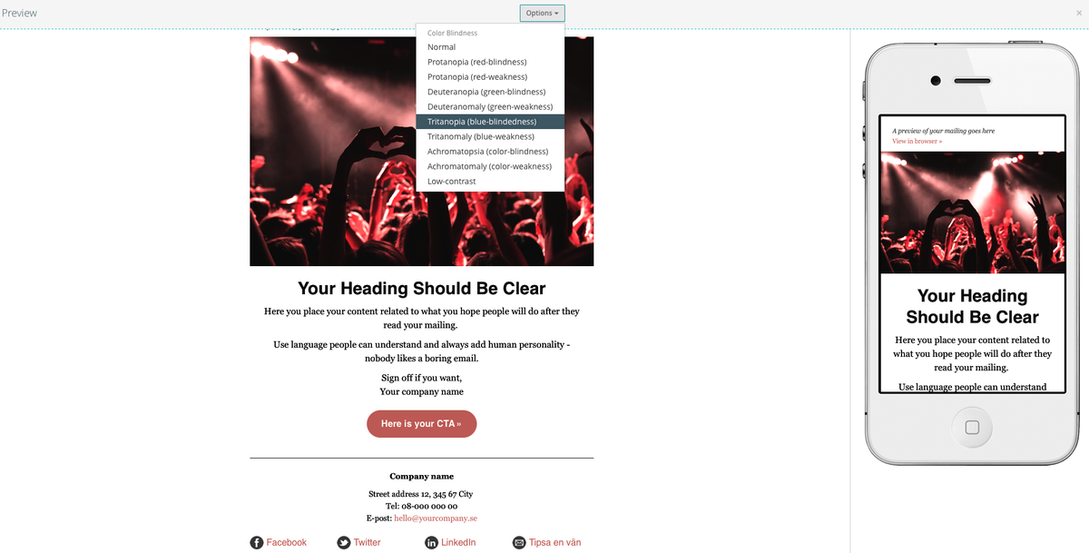 MailDirect's tweet image. Kolla hur ditt mail ser ut för färgblinda INNAN du skickar ut det! buff.ly/1WuU3r1