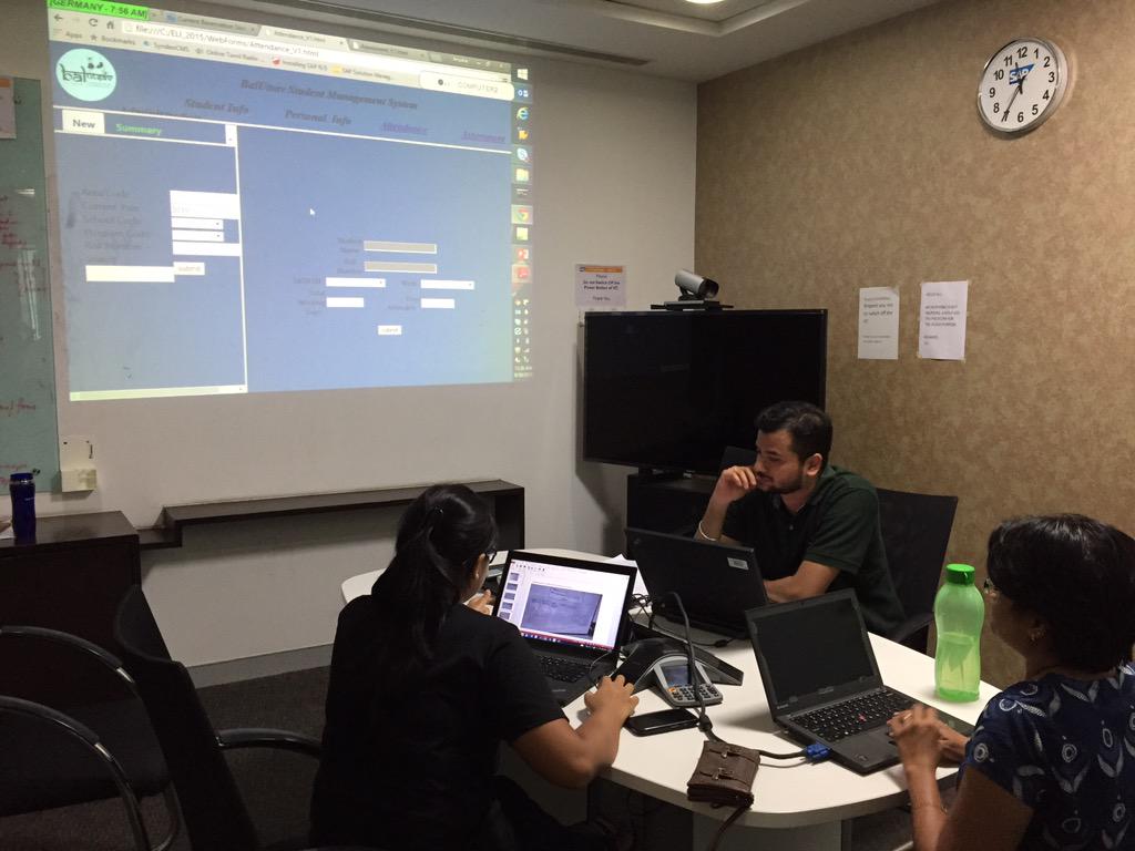 gcabhijeet's tweet photo. Gearing up for the final week!! #TeamBalustav @bmiller503 @krishrungta @anushar @ankita_15 #SAP #SocialSabbatical http://t.co/TDzntKnxmU