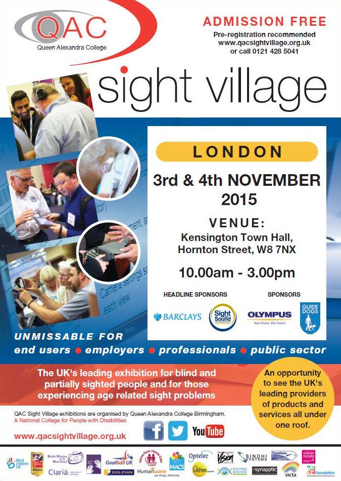QAC_Official's tweet photo. Next stop for #SightVillage is London in November! We shall look forward to meeting you there http://t.co/Ni7Tyl9fOc http://t.co/RIehtRdoKS