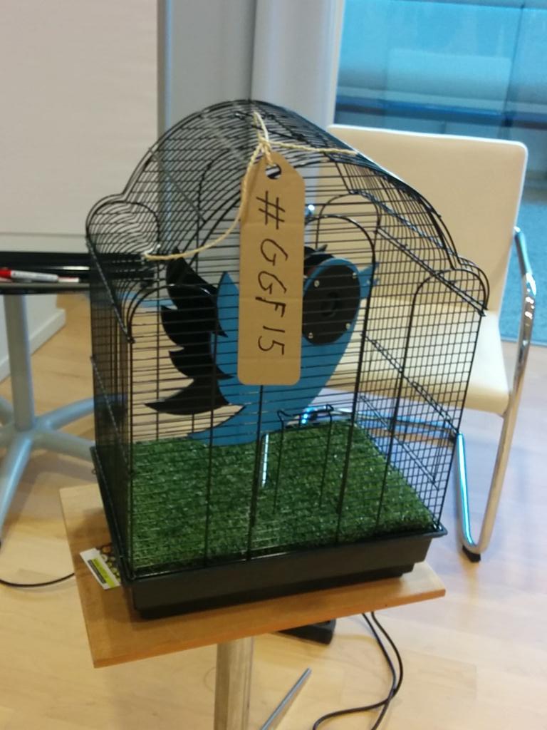 Vandaag op het geo gebruikers festival. De echter Twitter vogel. #ggf15