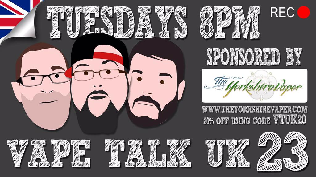 VapeTalkUK's tweet photo. Vape Talk UK - Episode 23 watch it here #vape #vapeporn #vapeon #vapelife http://t.co/wbz4WjoykZ http://t.co/10gEuw7EJm