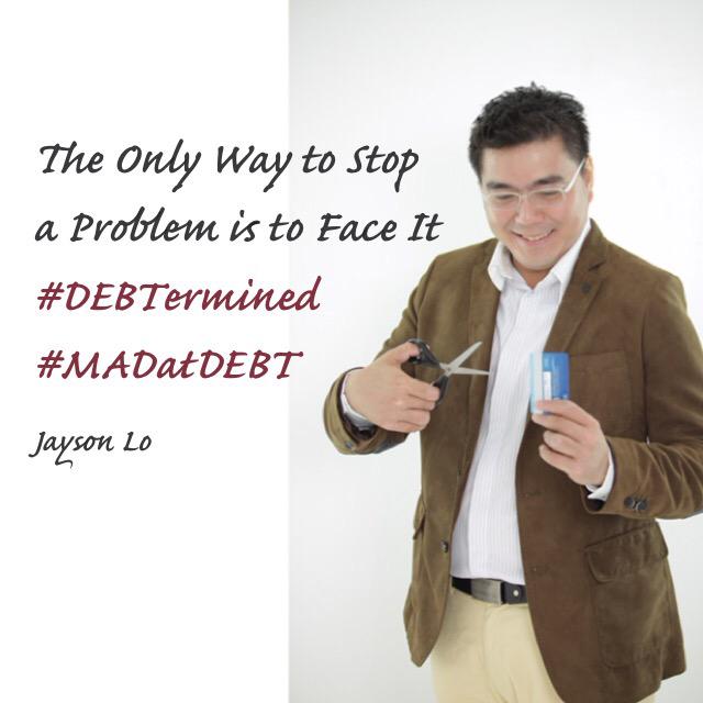 jaysonlo's tweet photo. I had 8 credit cards all w/ debt, paid off each one, but I needed to do a plastic surgery - Cut It! #DEBTermined http://t.co/EyQi554H5c