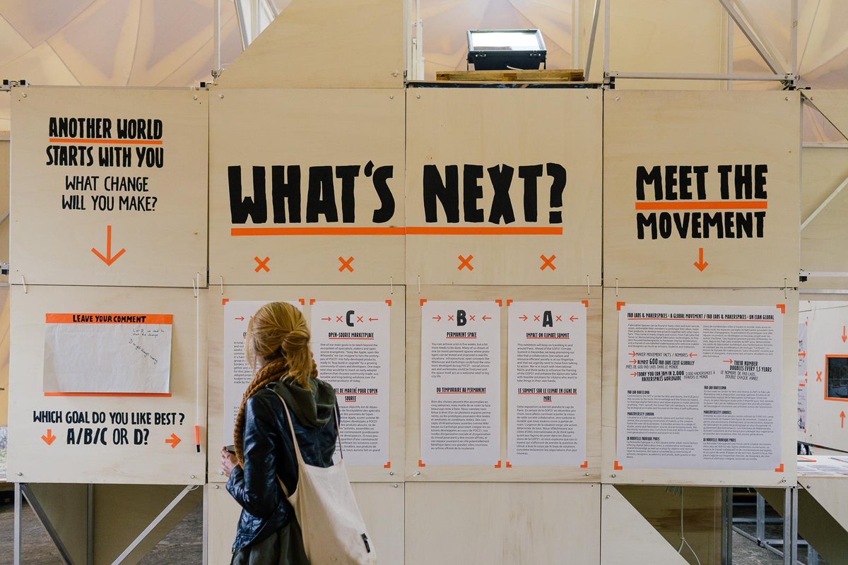 pierremorel's tweet photo. Reportage la semaine dernière à la @POC21cc pour @pelerincom Fascinantes initiatives #maker #poc21 #futur #ecohacking http://t.co/gGaychQYDX
