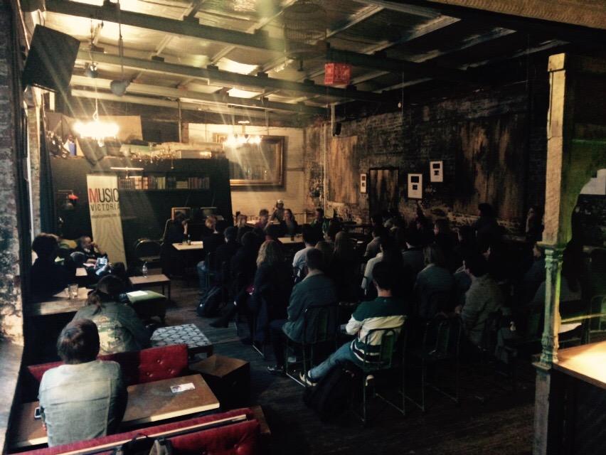 Big crowd gathered <a href="/1000poundbend/">1000 £ Bend</a> for <a href="/MusicVictoria/">Music Victoria</a> Sweet Dreams Careers Panel