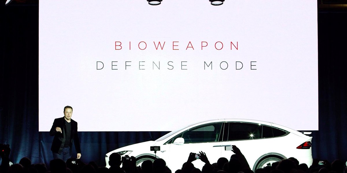 BusinessInsider's tweet photo. Tesla’s new car includes a 'bioweapon defense mode' — and that’s not a joke http://t.co/0JfARCsNSD http://t.co/LlqsUeF75P