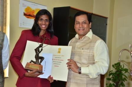 CaptBrijesh's tweet photo. Congratulations M R Poovamma on being conferred with the Arjuna award,started her life in athletics from Mangaluru. http://t.co/XiXJeKKwrU