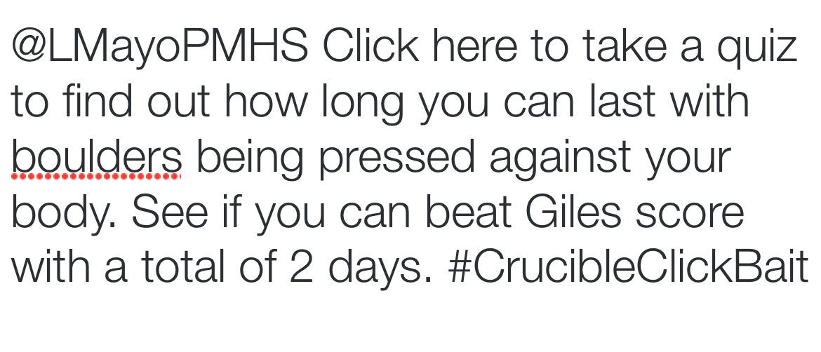 Xmr_reflexX's tweet photo. #CrucibleClickBait @LMayoPMHS http://t.co/j8panbXPzC
