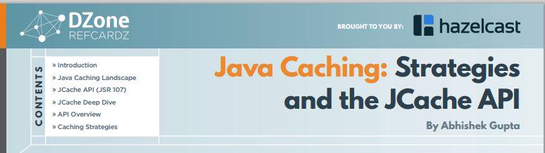 The #Java Caching #Refcard is available on @DZone buff.ly/1L3qbhC // <a href="/hazelcast/">Hazelcast</a>