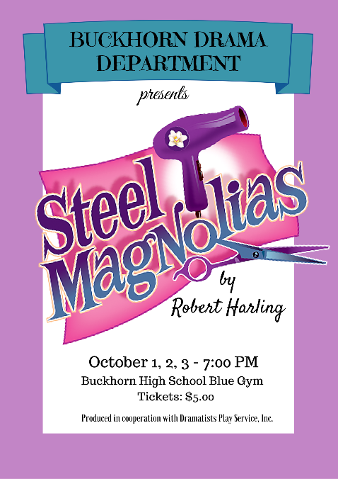 Buckhorn_High's tweet photo. Tomorrow is OPENING NIGHT of Steel Magnolias, 7PM, $5. Come out &amp; support the drama program! @TheatreTeacher1 http://t.co/CPFjvg0yAv