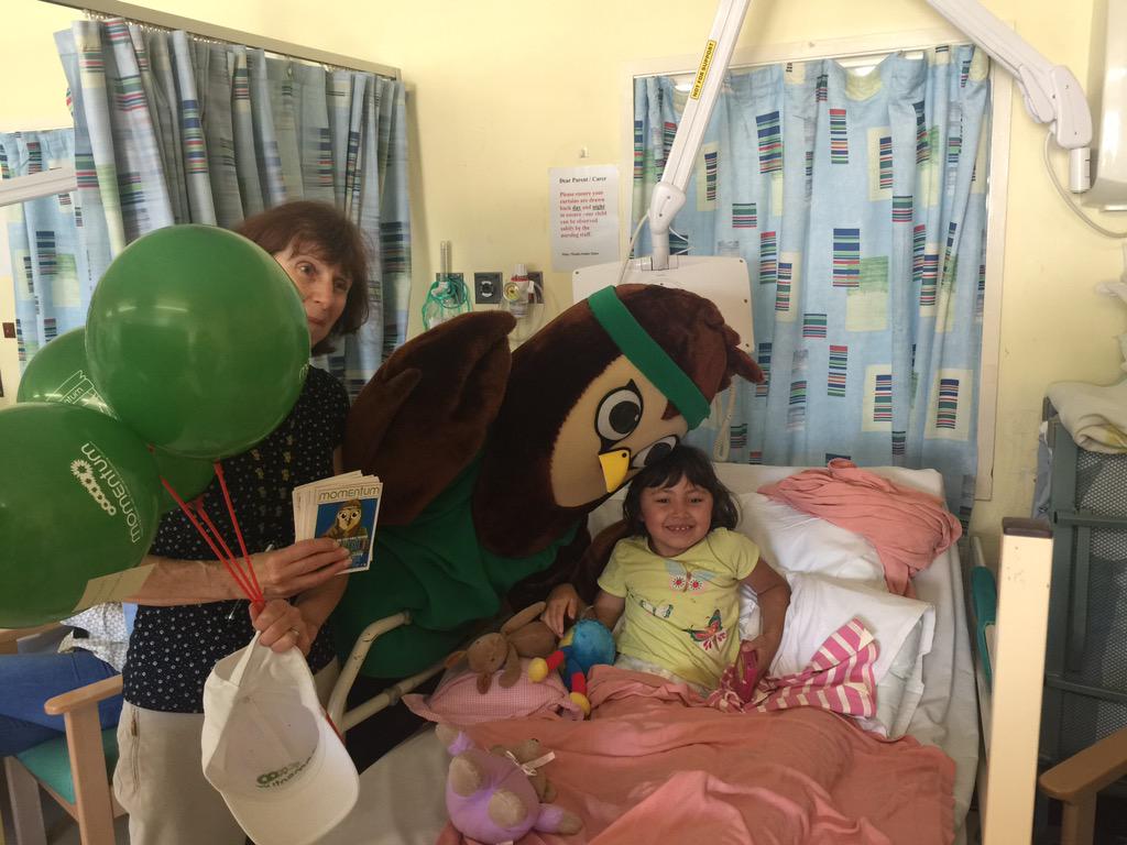 Mos first visit 😛 <a href="/MomentumCharity/">Momentum Children's Charity</a>  #mascot #kingston